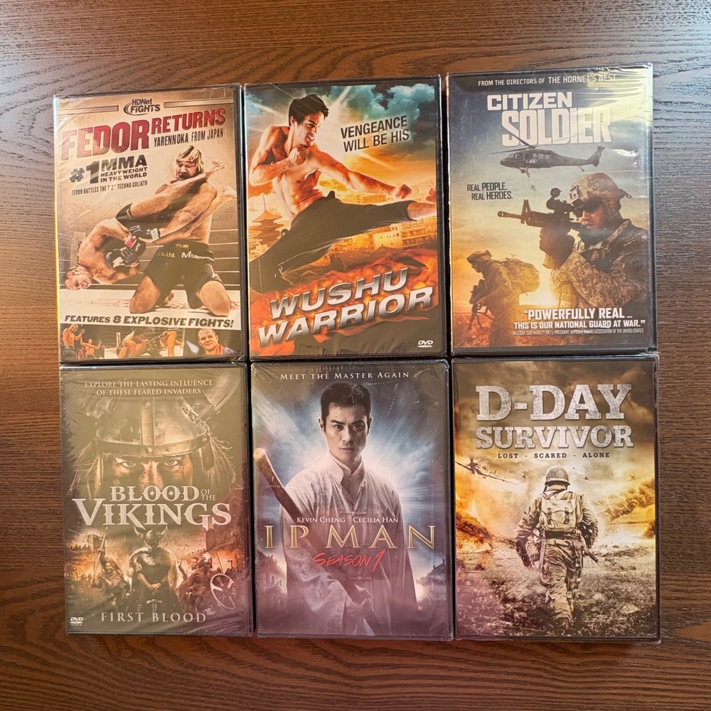 DVD Lot 6 New Action Martial Arts History Movie Bundle MMA Ip Man Wushu Warrior